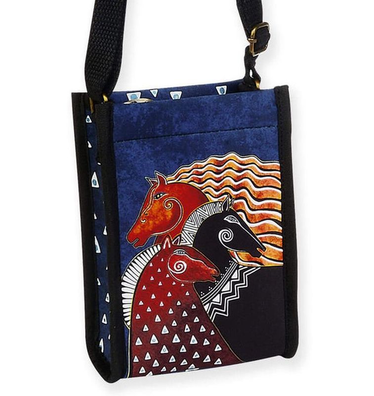 Midnight Mares Neoprene  Crossbody by Laurel Burch #145NC