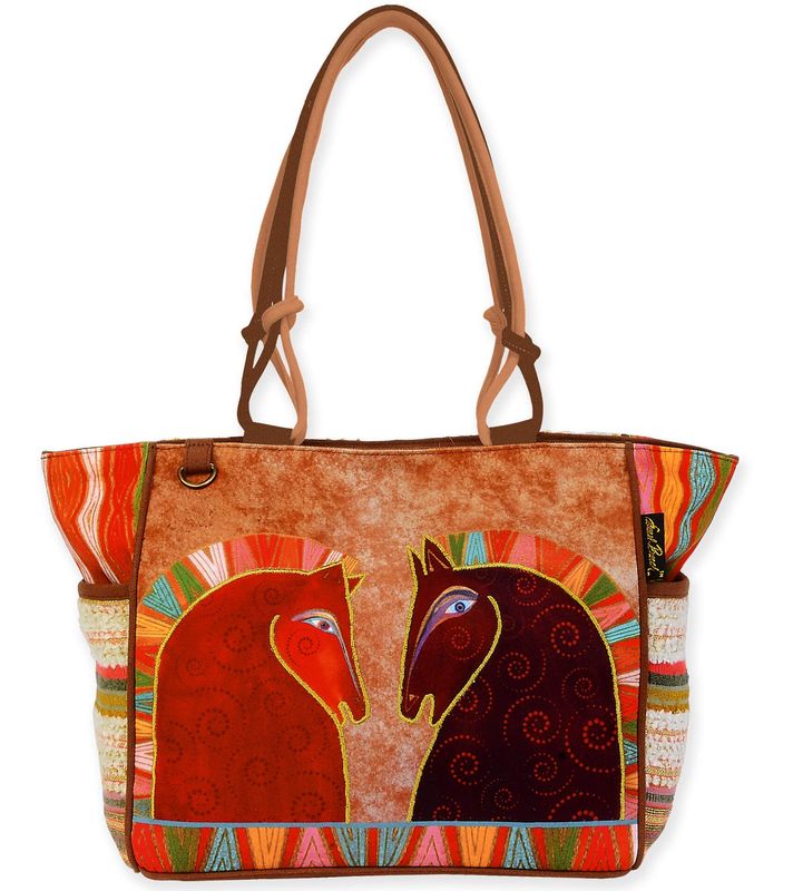 Rushia And Rusty 16"  Shoulder Tote  by Laurel Burch #1452R