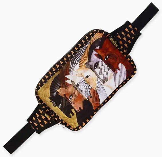 Moroccan  Mares Neoprene Crossbody Wrap And Belt Bag by Laurel Burch #145CM