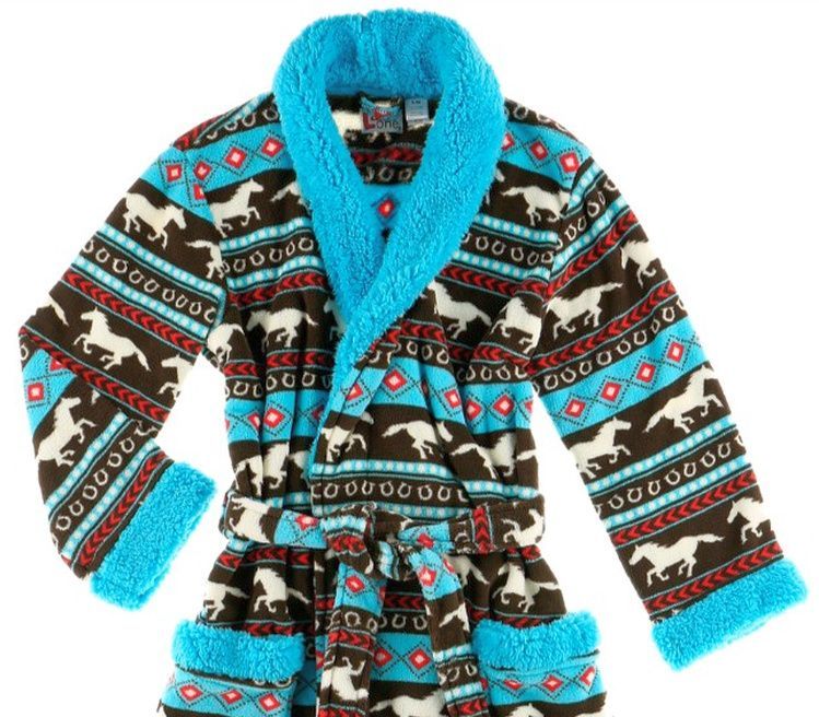 Galloping Horses Sherpa Fleece Robe #492RB