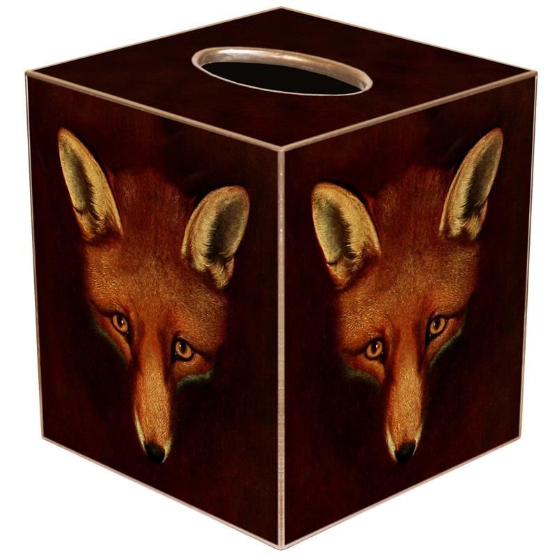 Sly Fox Mask Paper Mache Tissue Box Cover - USA made  #422TK