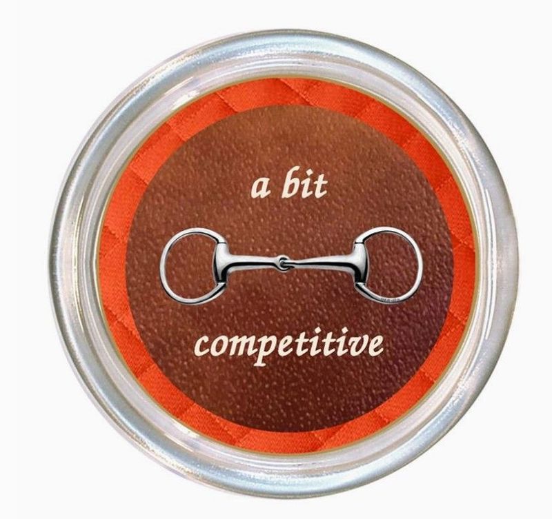 "A Bit Competitive" Coaster 5" Glass #422GC