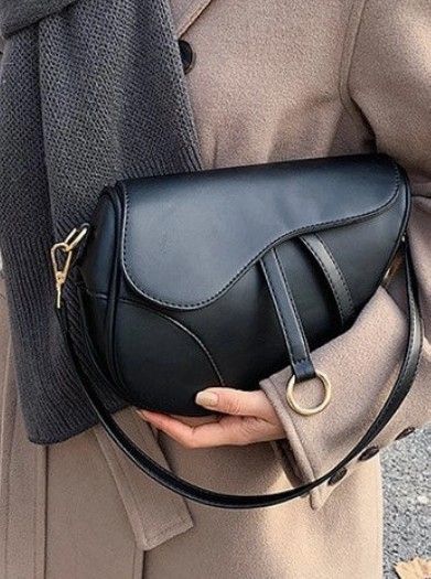 English Saddle  Shoulder Bag Faux Leather  #D30B