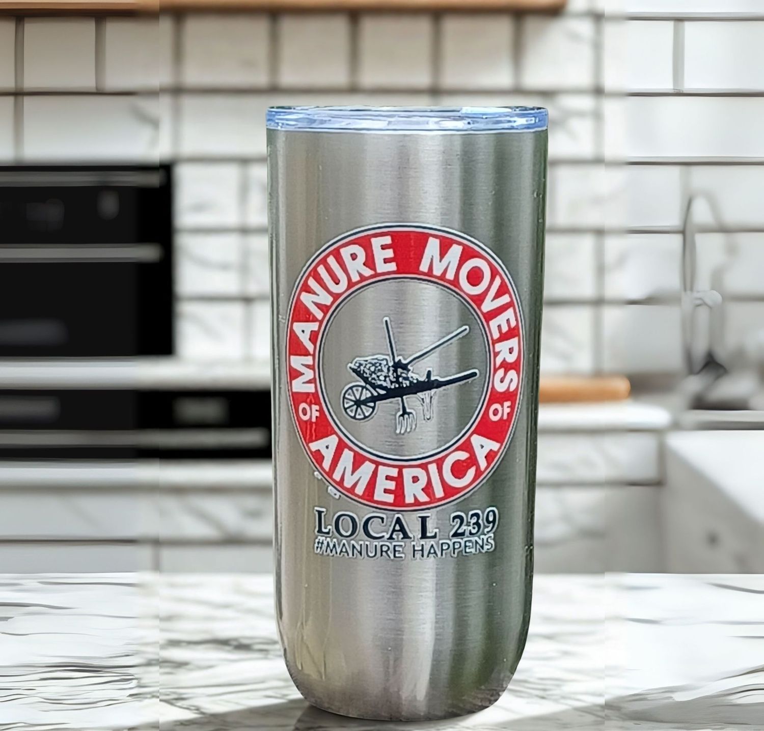 Manure Movers 17 OZ Double Walled Vacuum Insulated Tumbler #5220ST