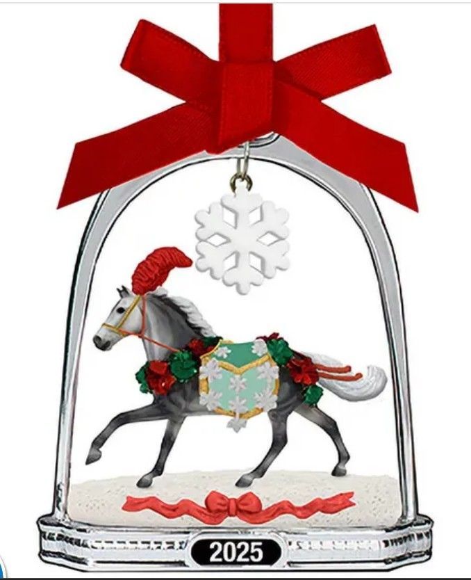 Breyer 2025 Stirrup Ornament "Christmas in Bloom" 26th in Series