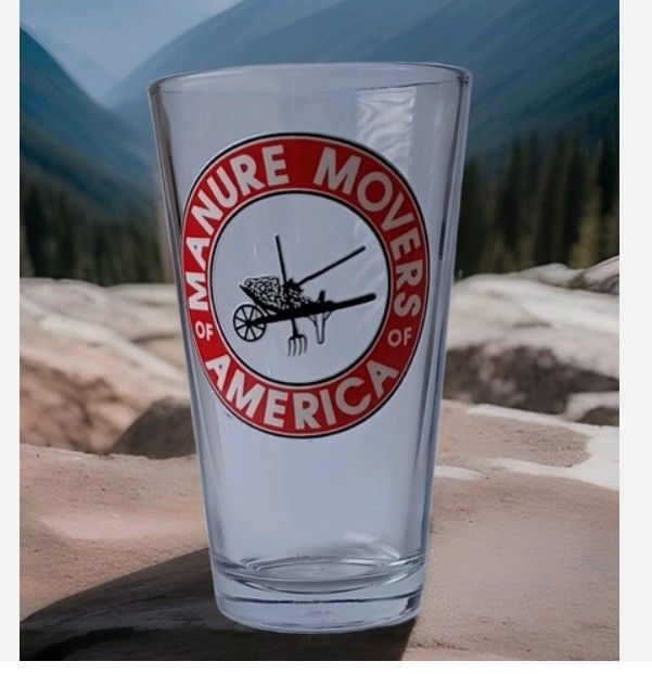 Manure Movers of America Logo Pint Glass #533CG Manure Movers of America Logo Pint Glass #533CG