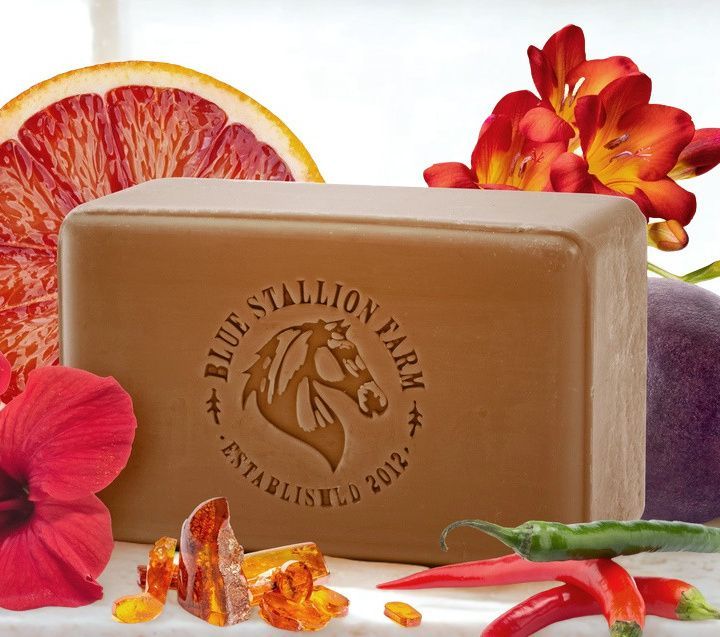 Horse Head Embossed Orange Tango Almond Milk & Acacia Honey Bar #BS02 Horse Head Embossed Orange Tango Almond Milk & Acacia Honey Bar #BS02