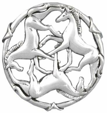 Celtic Circle Horse Sterling Silver Pin #422B Celtic Circle Horse Sterling Silver Pin #422B
