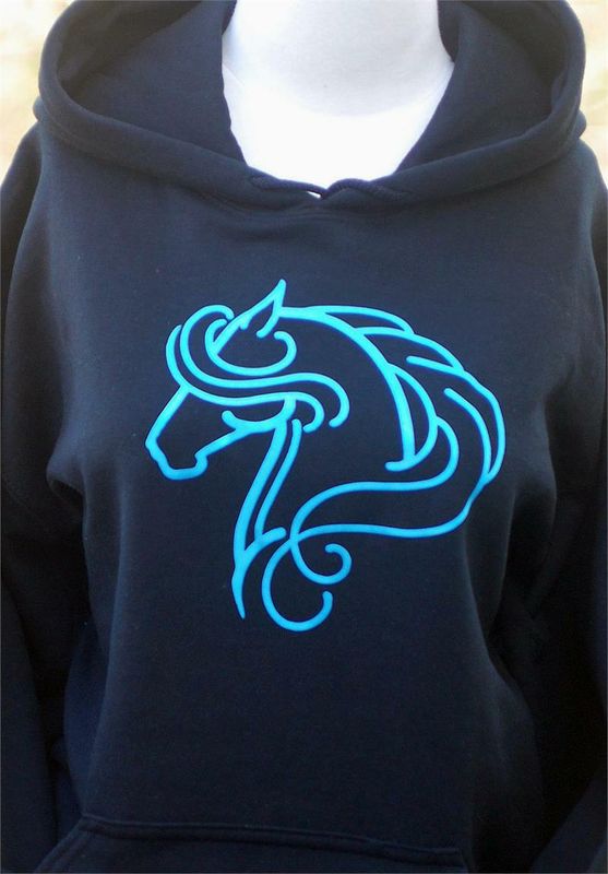 Sebastian Horse Art Black Tee- Sweatshirt & Hoodie #A76SB Sebastian Horse Art Black Tee- Sweatshirt & Hoodie #A76SB