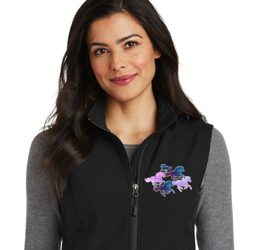 Colorful Herd Ladies Microfleece Vest and Jacket #AM22V Colorful Herd Ladies Microfleece Vest and Jacket #AM22V