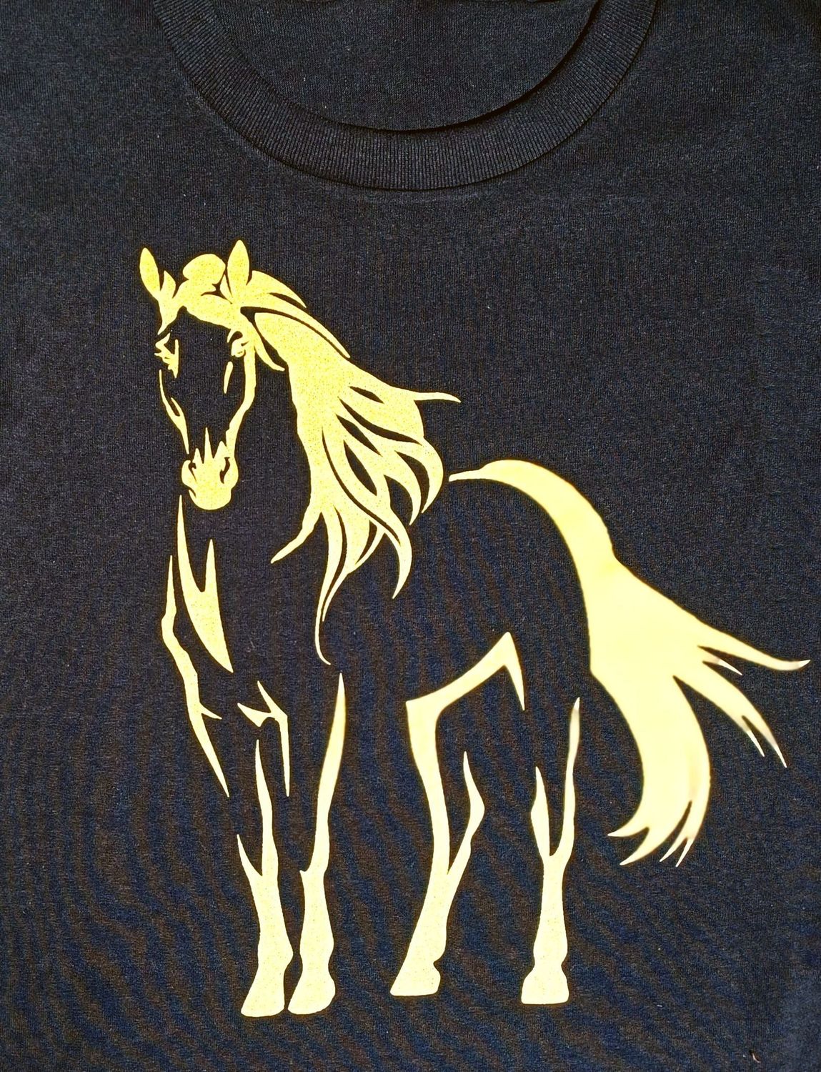 Wild Heart Horse Art Gold Shimmering Collection #A42G Wild Heart Horse Art Gold Shimmering Collection #A42G