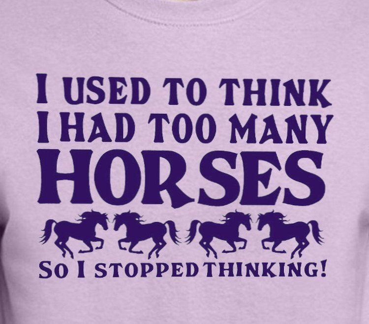 "I used to think I had too many Horses, so I stopped Thinking" Collection #AT49