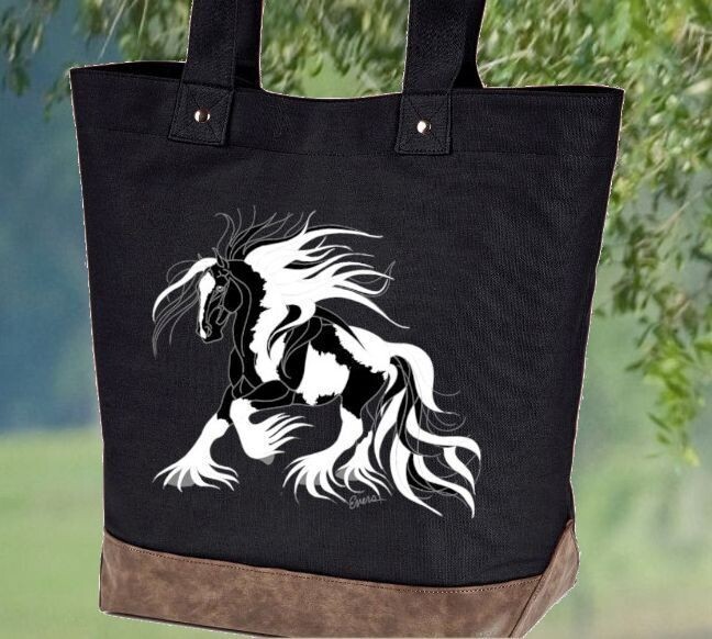 Gypsy Vanner 15” Voyager  Tote Bag  #AT5B
