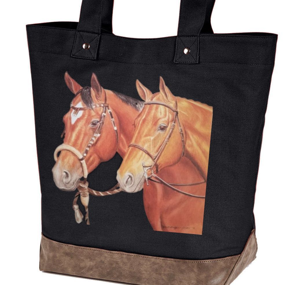English Western Quarter Horse 15" Voyager  Tote Bag  #A75TB