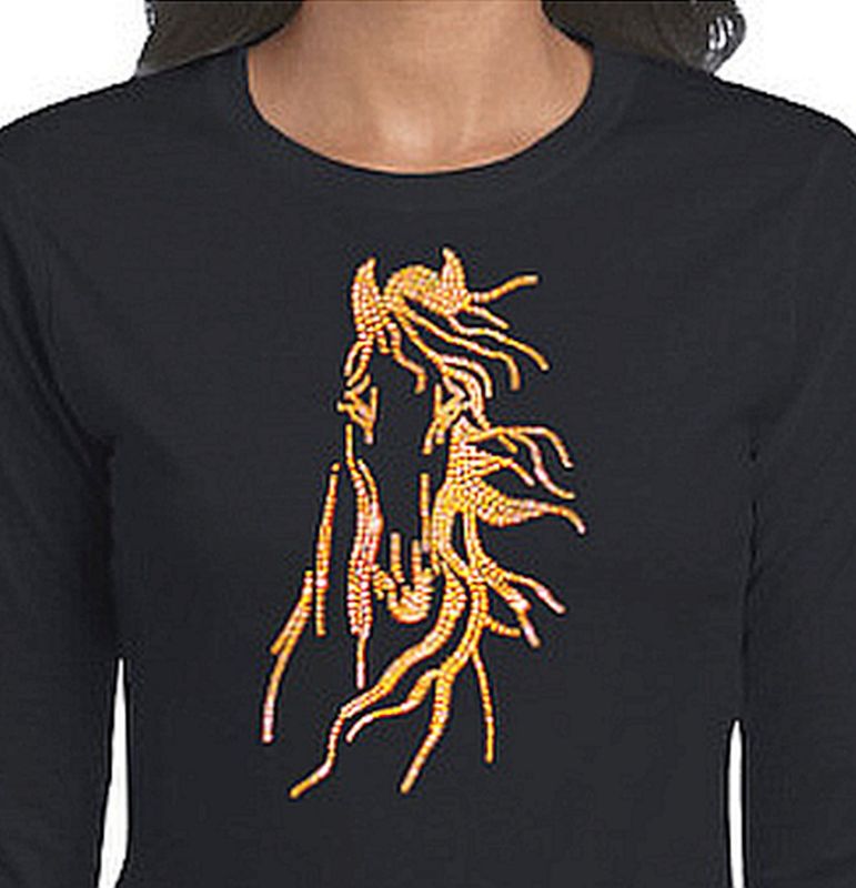 Rhinestudded Dante Horse Art Collection #A827G Rhinestudded Dante Horse Art Collection #A827G