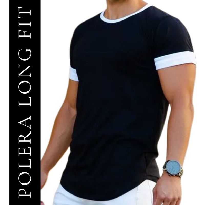 Polera Long fit Bicolor