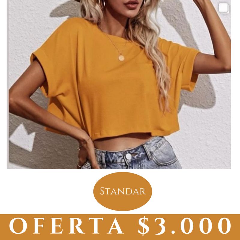 CROP OVERSIZE MOSTAZA