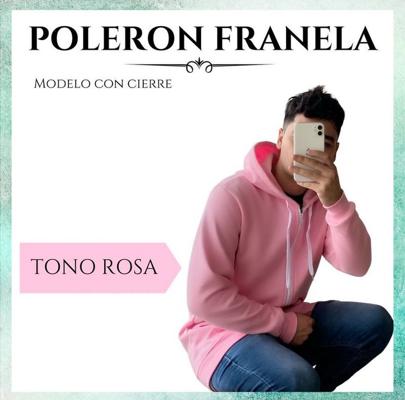 POLERON FRANELA CON CIERRE