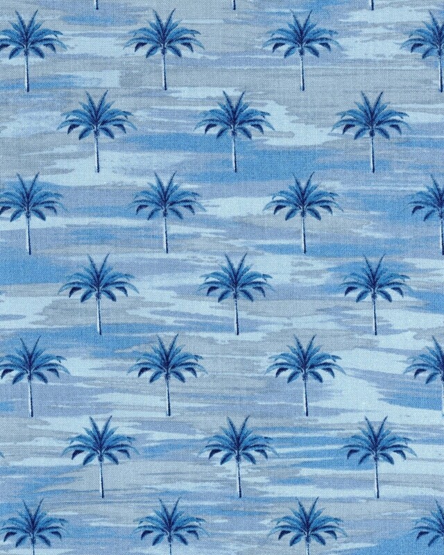 Blue palm trees adult bucket hat