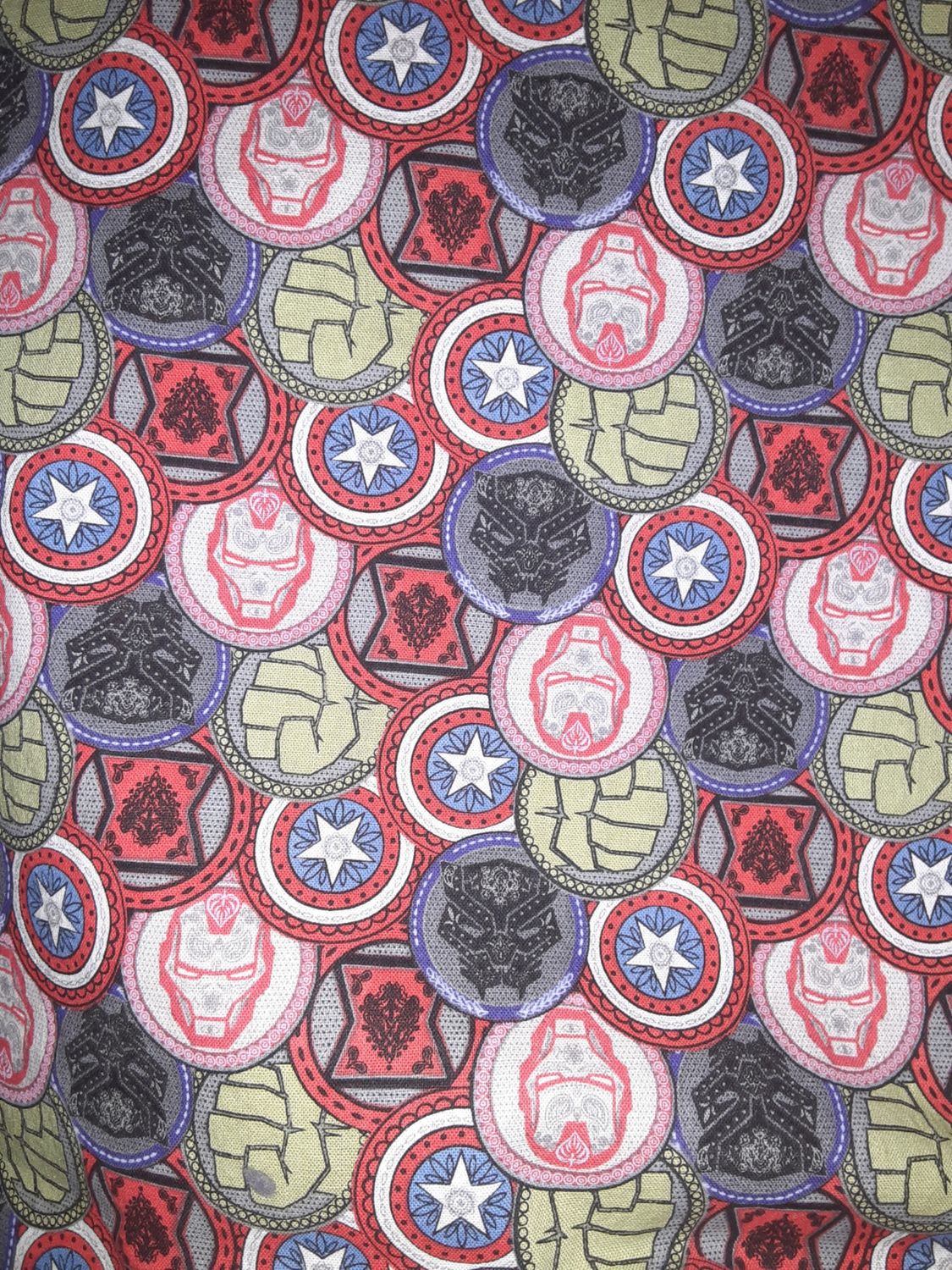 Marvel heroes' shields (9"x 6 1/2" brim)