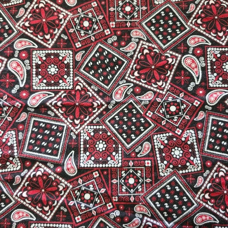 Red and black bandana