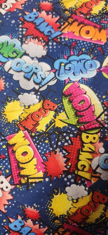 Action words in blue
