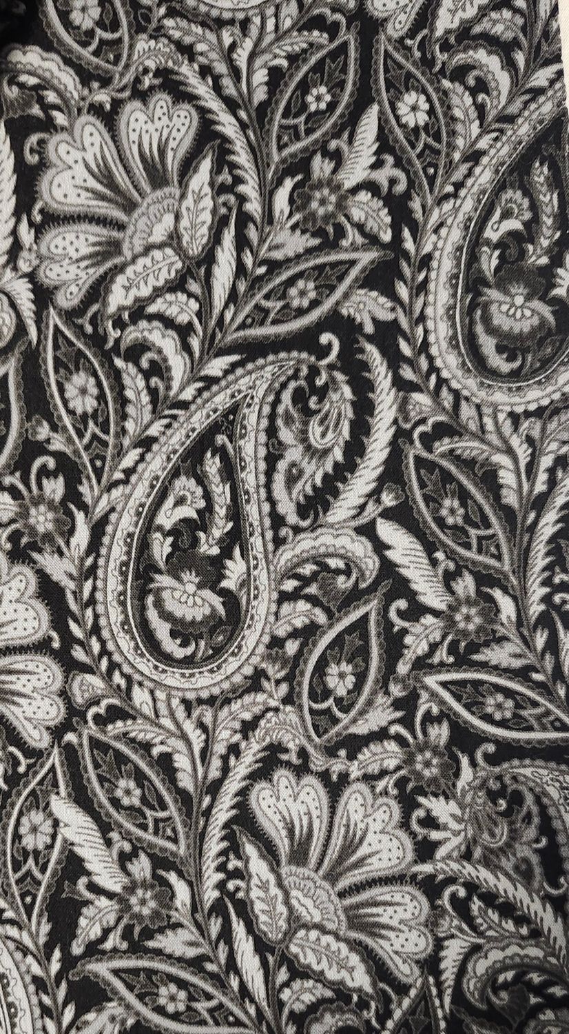 Black and white paisley