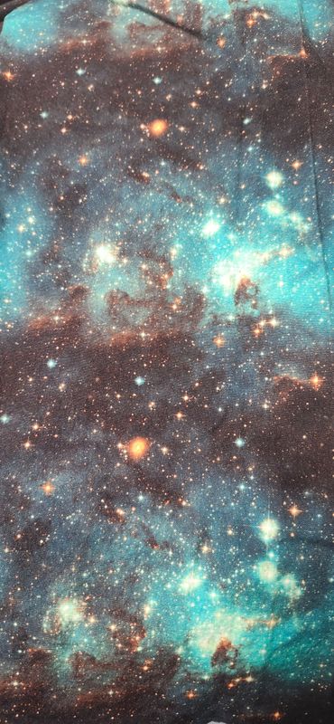 Galaxy in teal