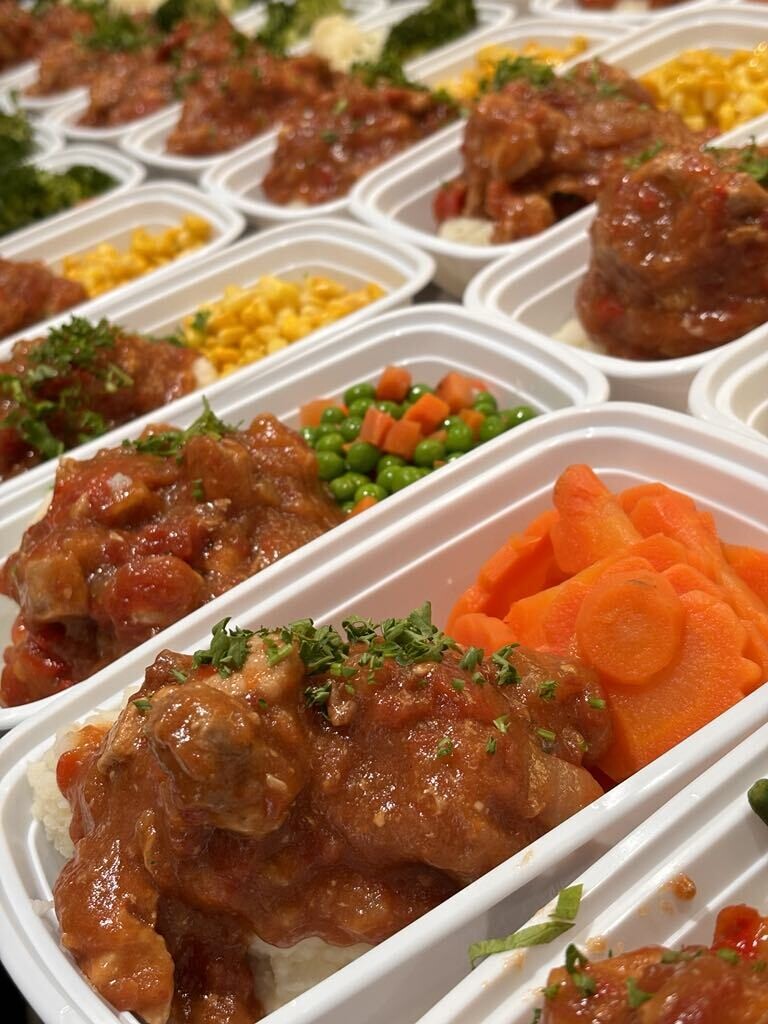 05. Pork Fillet Stroganoff with Mushrooms,  Mashed Potatoes &amp; Vegetables 🥩🍄🥔