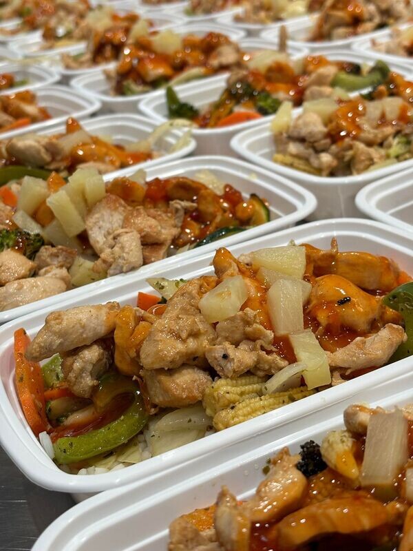 03. Sweet Chili Thai Chicken Bowl,  Stir Fry Vegetables &amp; Rice