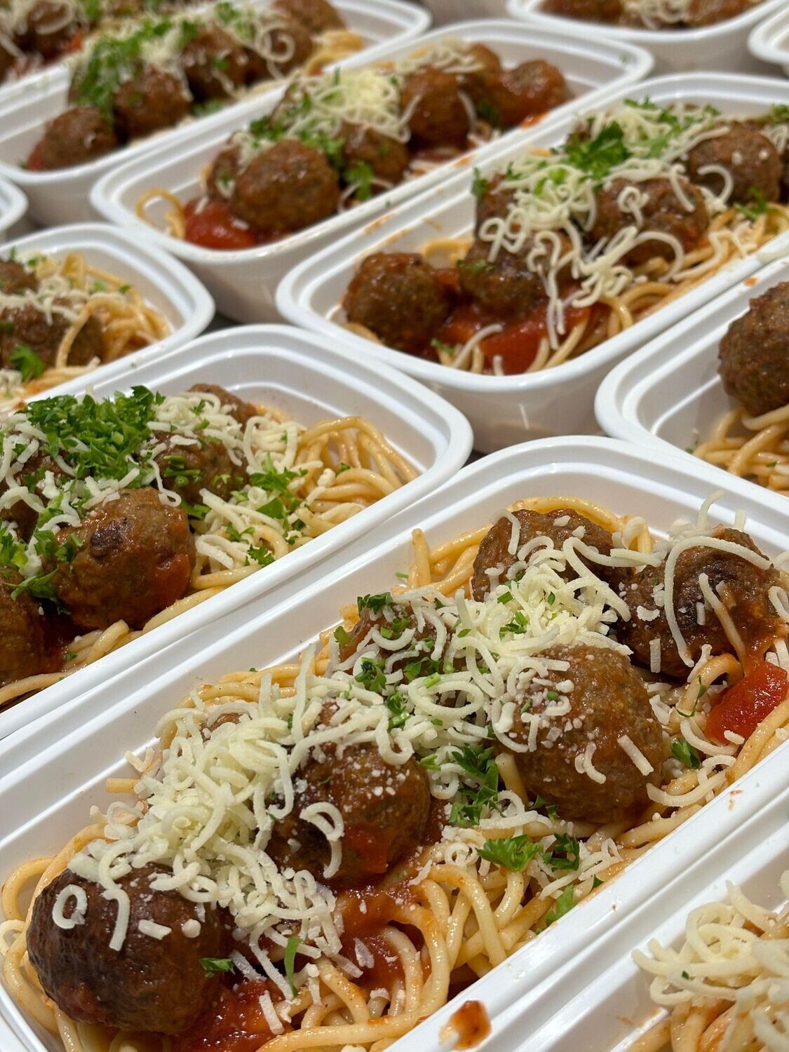 07. Italian Meatballs with Tomato Basil Sauce &amp; Spaghetti
