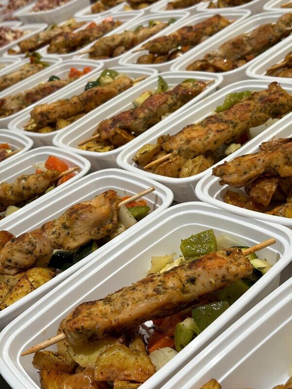 02. GREEK SOUVLAKI Chicken with 🍋 Lemon Greek Potatoes &amp; Roasted Vegetables (GF)