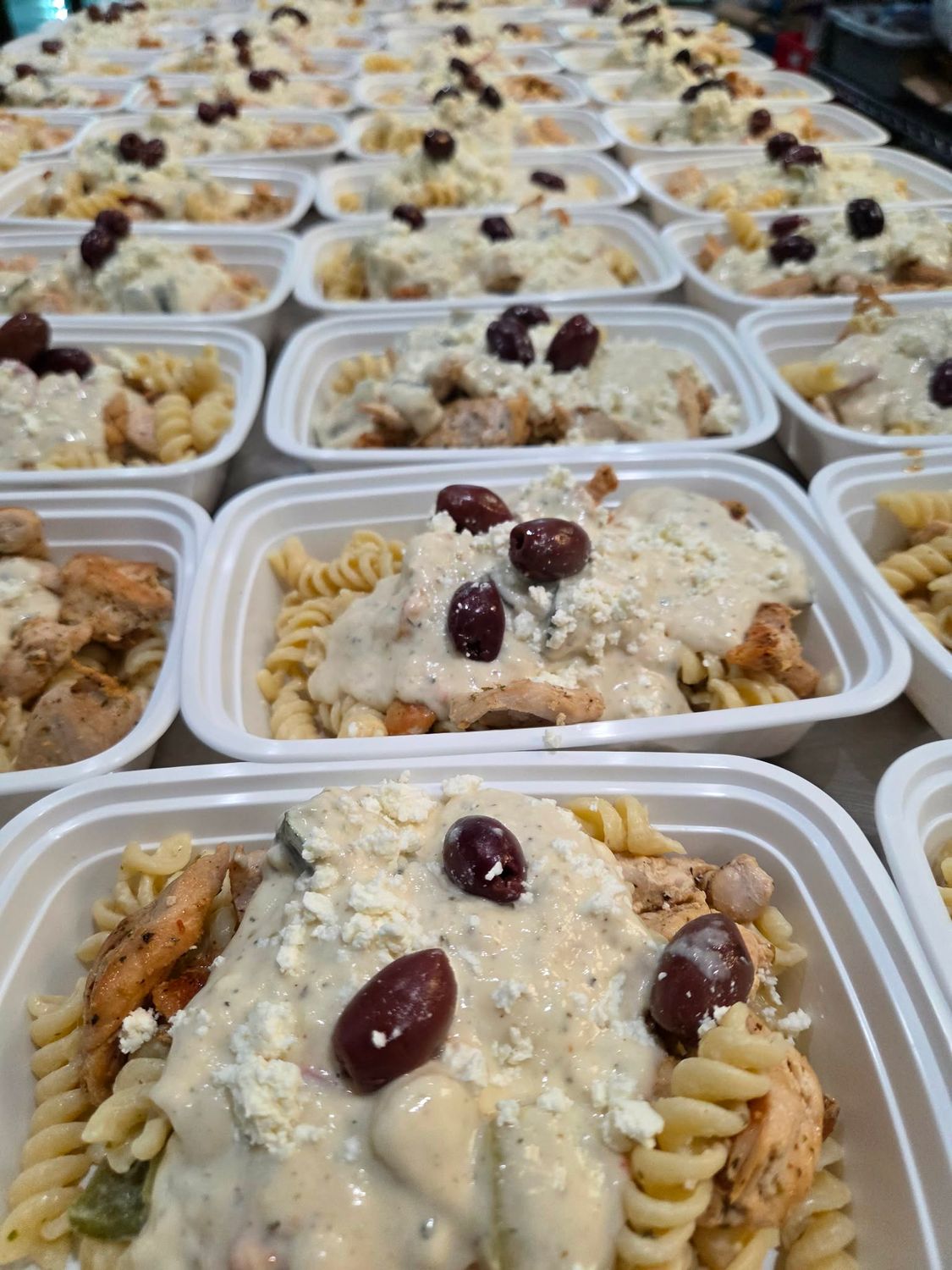 01. Creamy Greek Chicken Pasta with Feta Cheese &amp; Olives
