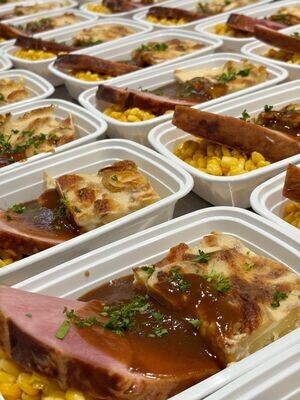 05. Baked Ham with Vegetables &amp; Scalloped Potatoes