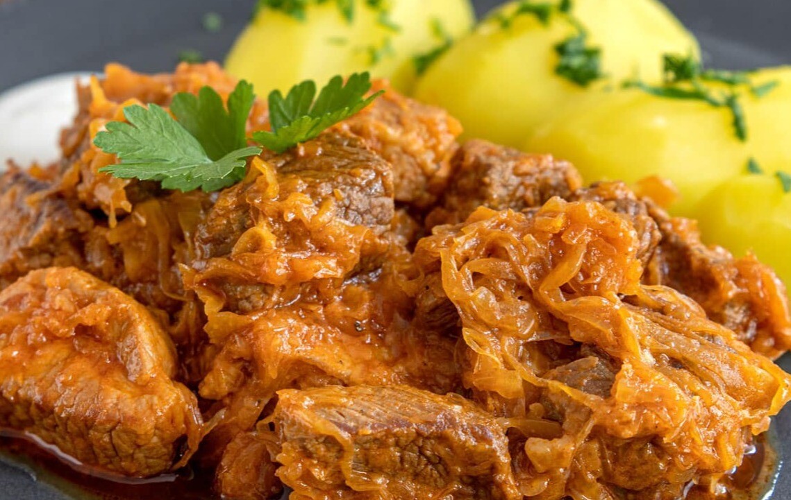 05. Szegediner Goulash German Style (Sauerkraut) with Potatoes (GF)