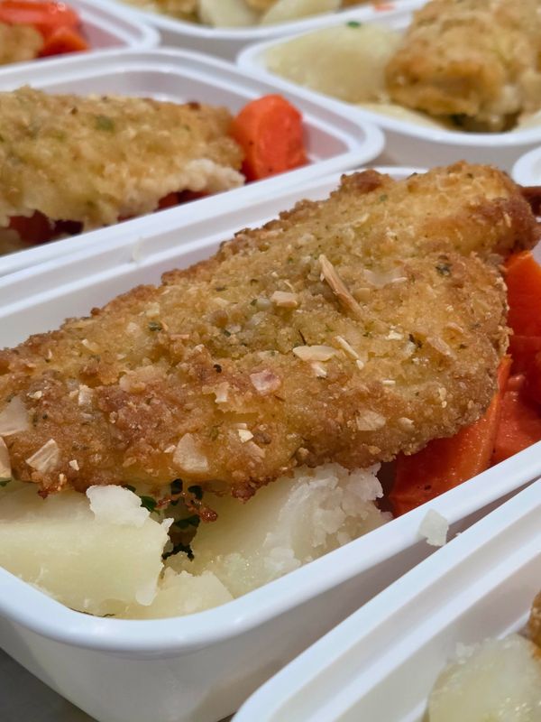 10. Almond Crusted Sole Fillet with Honey Roasted Carrots &amp; Buttered Parsley Potatoes