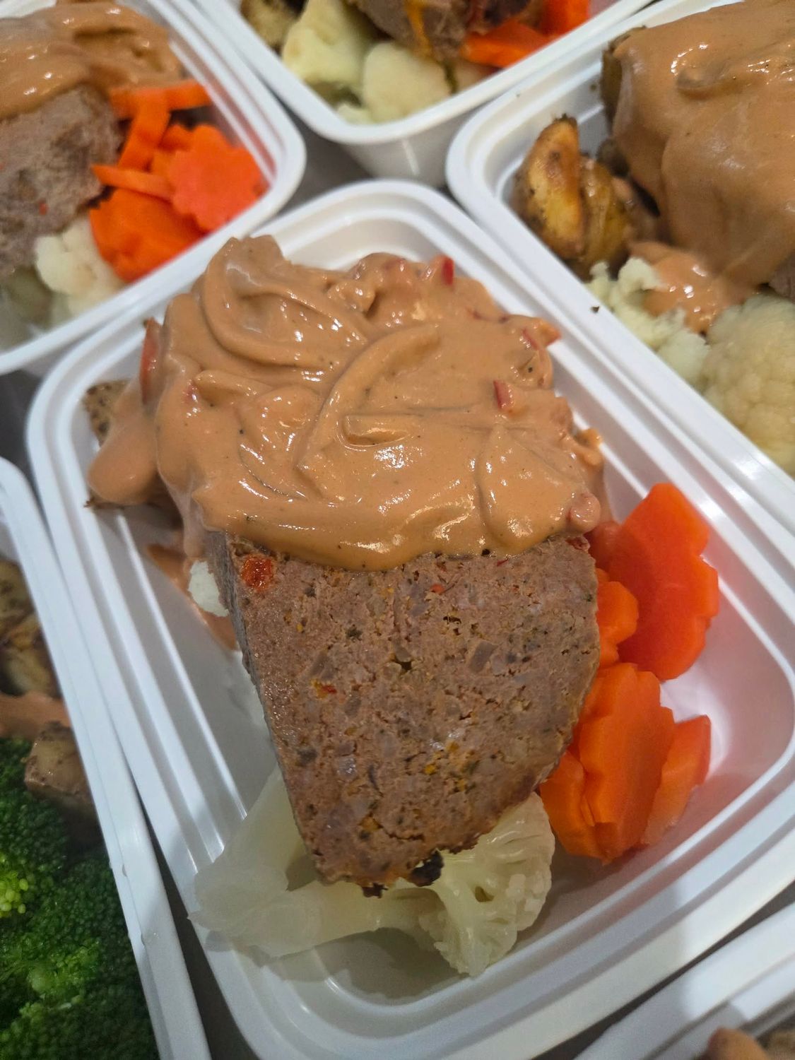 06. Meatloaf with Zigeuner Sauce, Roasted Potatoes &amp; Vegetables