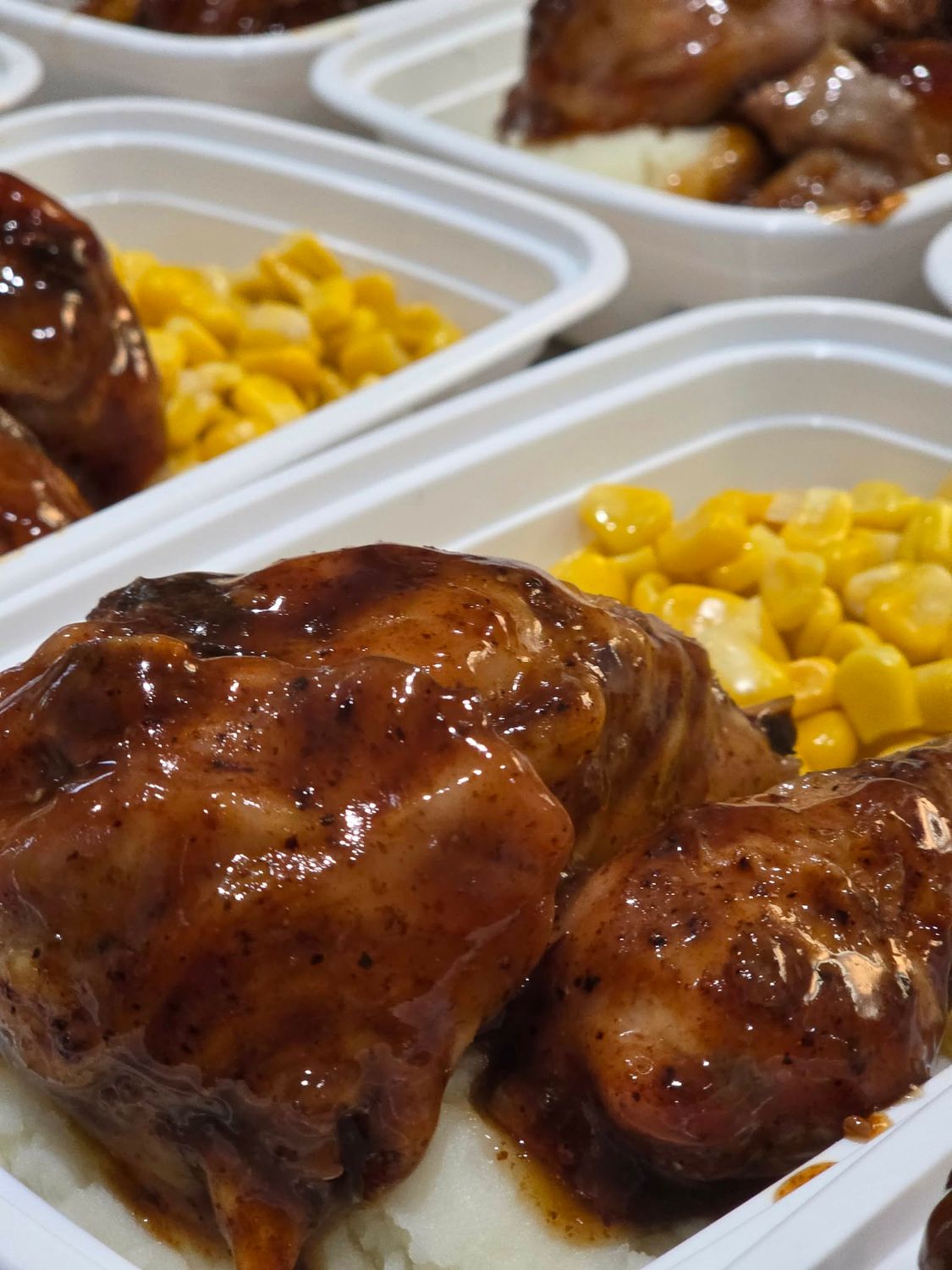 03. Honey Garlic Chicken Drumsticks 🍗 with Mashed Potatoes &amp; Vegetables