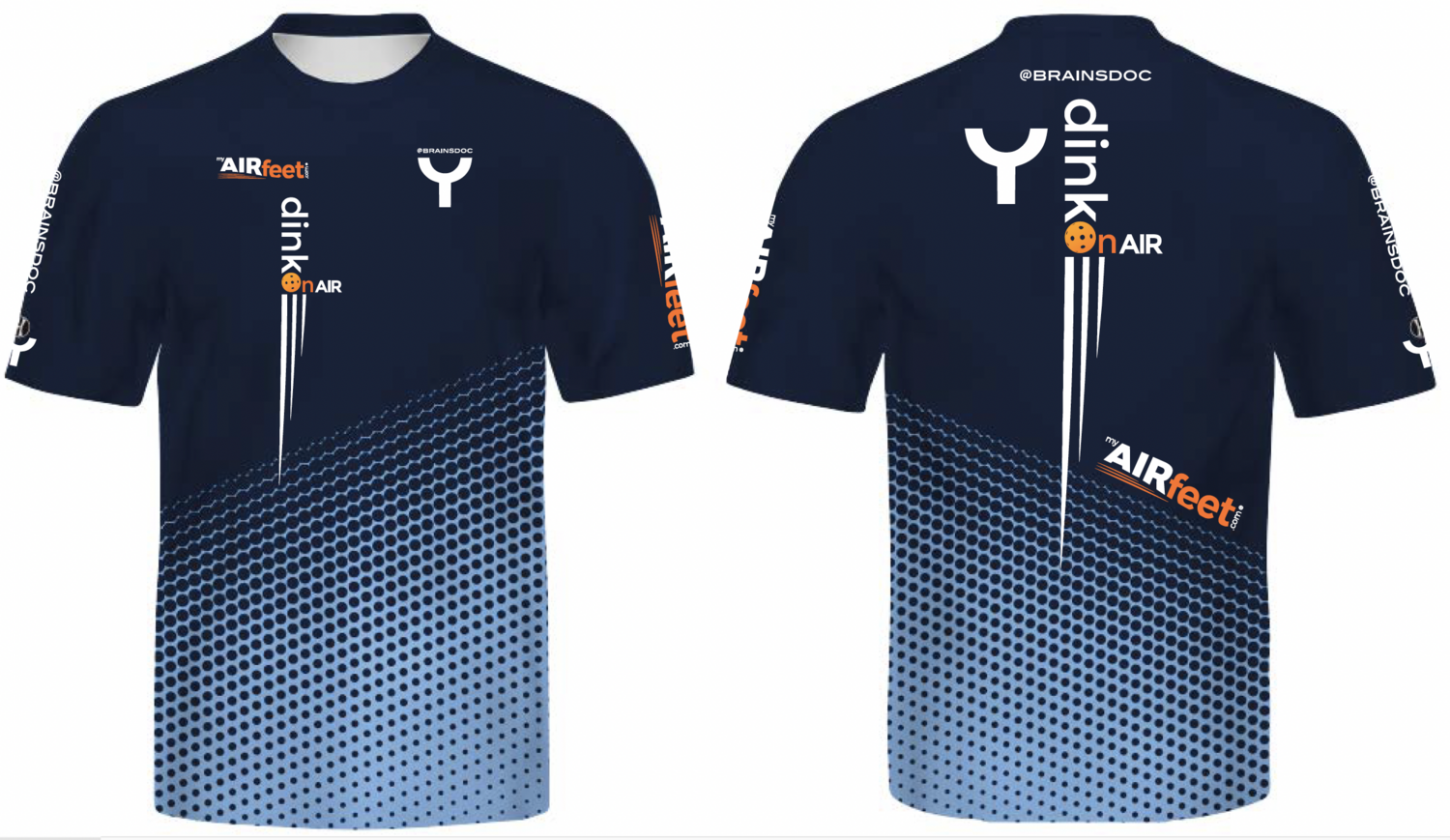 YOBOW / BRAINSDOC - Pickleball Shirt Navy Blue