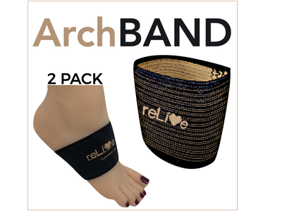 AIRfeet - Plantar Fasciitis, Compression/Massage ArchBAND - 2 pack