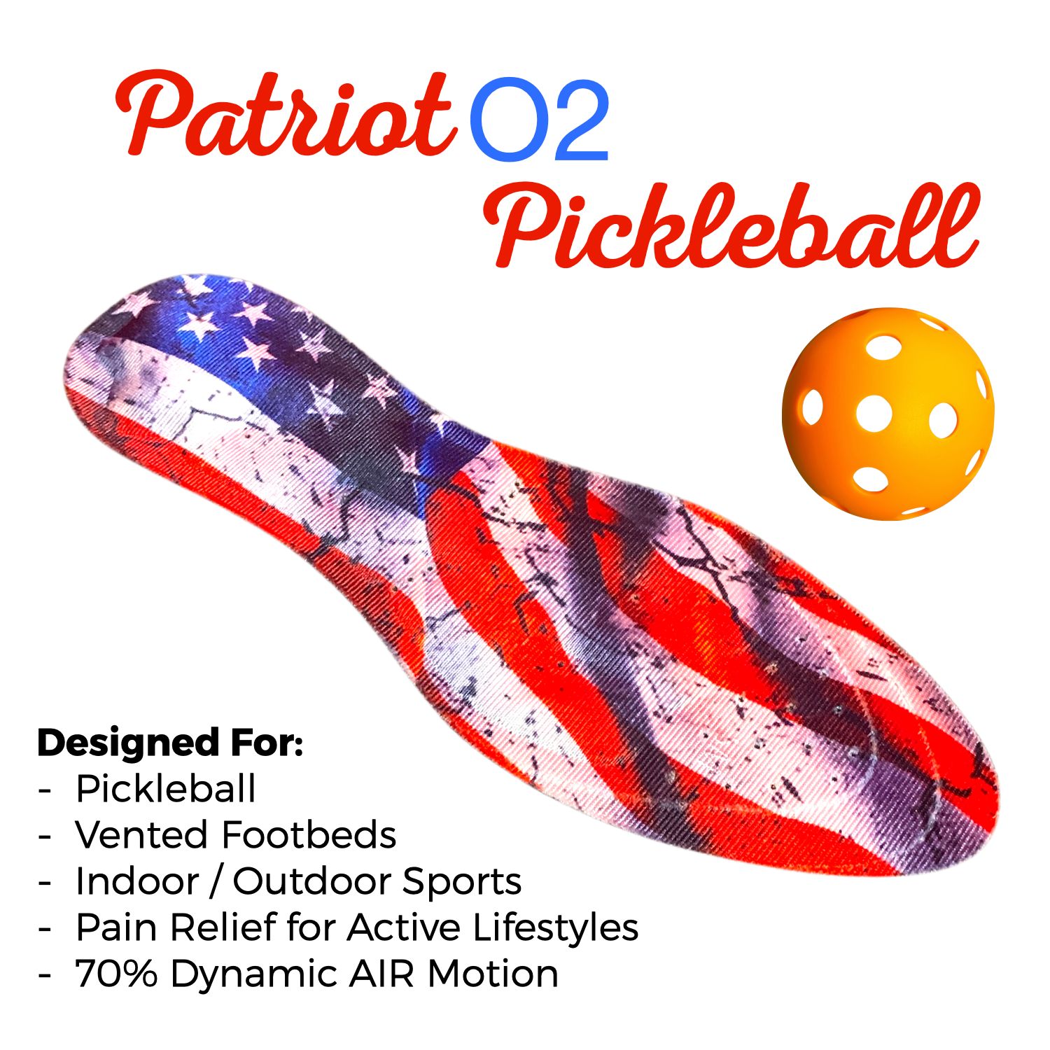 AIRfeet® PATRIOT O2 - PICKLEBALL AIRfeet® PATRIOT O2 - PICKLEBALL