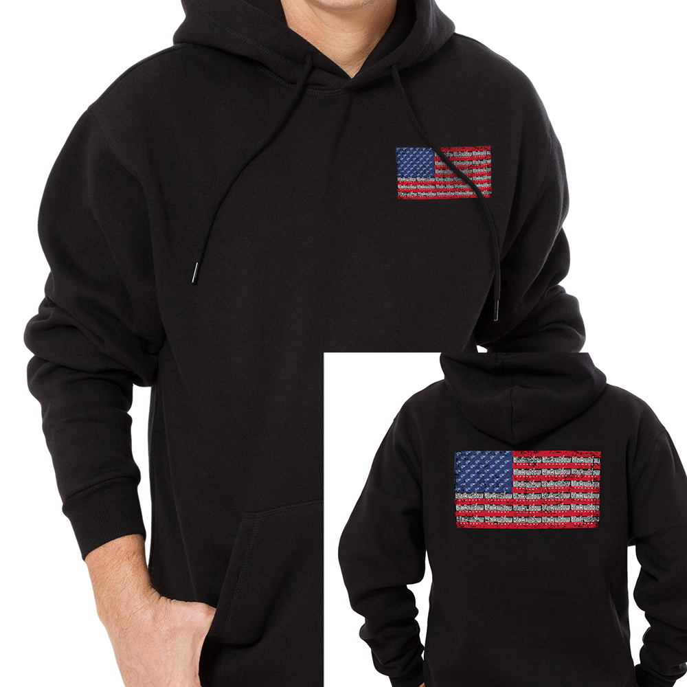 Black Widow Exhaust Hoodie - American Flag Black Widow Exhaust Hoodie - American Flag
