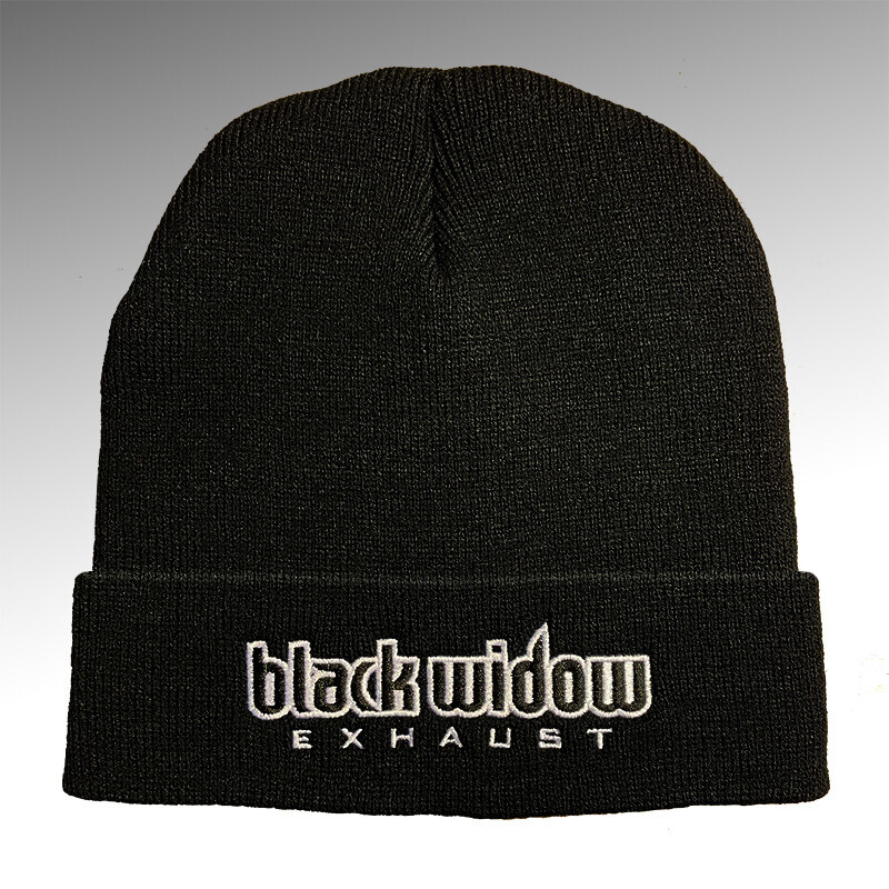 Black Widow Exhaust Beanie - White Logo