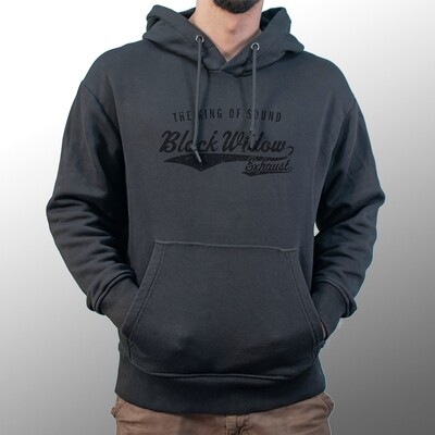 Black Widow Exhaust Retro Hoodie - Gray