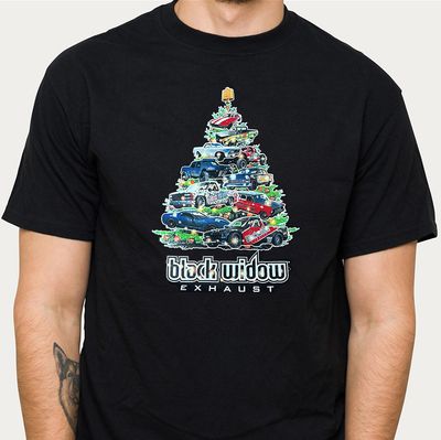 Black Widow Exhaust 2024 Christmas Car Tree Shirt