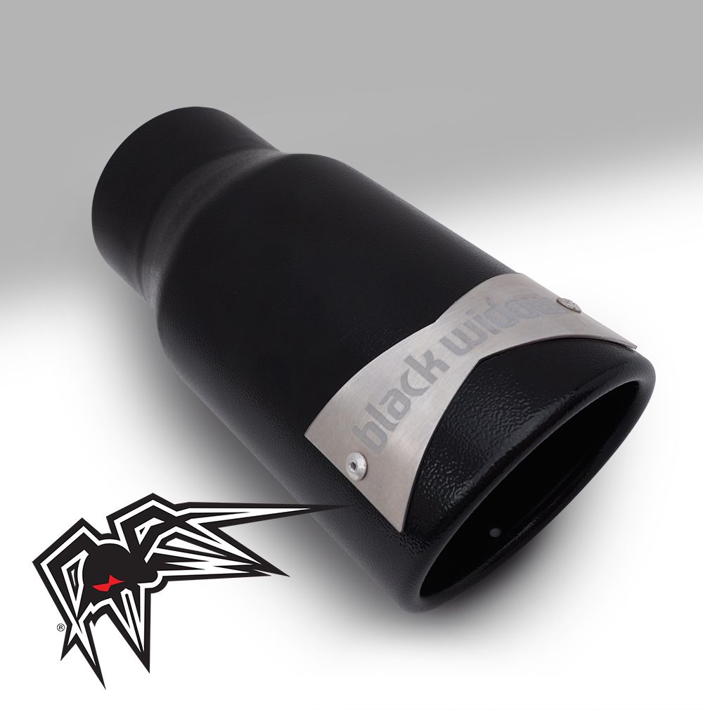 Black Widow Exhaust - 4" x 9" Black Cerakoted Tip - 2.5" inlet (1400 deg)