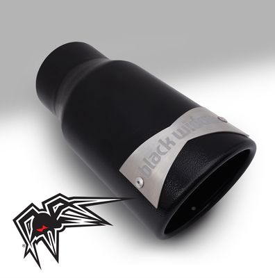 Black Widow Exhaust - 4" x 9" Black Cerakoted Tip - 2.5" inlet (1400 deg)