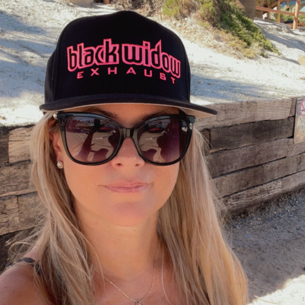 Black Widow Exhaust Snap Back - Pink - Flat Bill