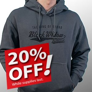 Black Widow Exhaust Retro Hoodie - Gray