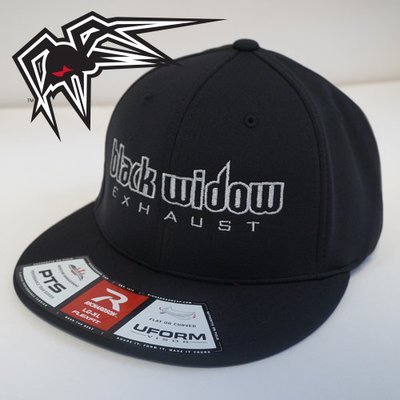 Black Widow Exhaust Flexfit - Flat/Curvable Bill